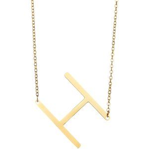 Letter H Pendant necklace in Stainless Steel